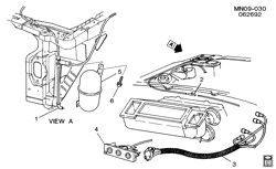 КРЕПЛЕНИЕ КУЗОВА-КОНДИЦИОНЕР-АУДИОСИСТЕМА Pontiac Grand Am 1992-1993 N A/C CONTROL SYSTEM VACUUM-V6-3.3L (LG7/3.3N)