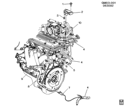 FUEL SYSTEM-EXHAUST-EMISSION SYSTEM Chevrolet Corsica 1993-1996 L M.A.P. & OXYGEN SENSORS (LN2/2.2-4)