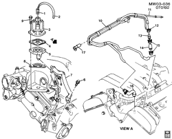 FUEL SYSTEM-EXHAUST-EMISSION SYSTEM Pontiac Grand Prix 1993-1993 W E.G.R. VALVE & RELATED PARTS (LQ1/3.4X)
