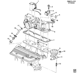 FUEL SYSTEM-EXHAUST-EMISSION SYSTEM Chevrolet Corsica 1993-1995 L E.G.R. VALVE & RELATED PARTS-L4-2.2L (LN2/2.2-4)