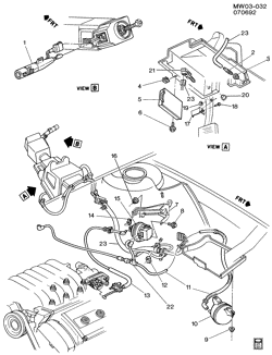 FUEL SYSTEM-EXHAUST-EMISSION SYSTEM Pontiac Grand Prix 1992-1993 W CRUISE CONTROL-V6 (LQ1/3.4X)