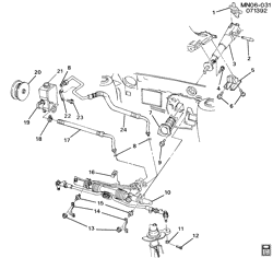 SUSPENSION AVANT-VOLANT Buick Somerset 1992-1993 N STEERING SYSTEM & RELATED PARTS (L40)