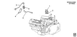 FUEL SYSTEM-EXHAUST-EMISSION SYSTEM Cadillac Funeral Coach 1991-1993 C E.G.R. VALVE & RELATED PARTS-V8 4.9L (4.9B)(L26)