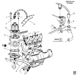 FUEL SYSTEM-EXHAUST-EMISSION SYSTEM Pontiac Grand Prix 1994-1995 W E.G.R. VALVE & RELATED PARTS (L82/3.1M)