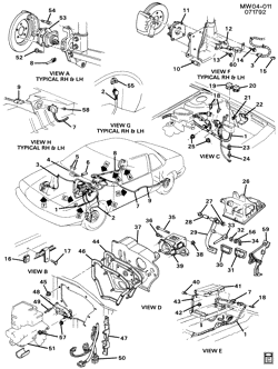 5-SPEED MANUAL TRANSMISSION Buick Regal 1988-1991 W BRAKE SYSTEM/ANTI-LOCK DISC(JL9)