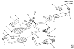 FUEL SYSTEM-EXHAUST-EMISSION SYSTEM Buick Century 1993-1993 A37-69 EXHAUST SYSTEM-V6(LG7)