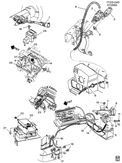 FUEL SYSTEM-EXHAUST-EMISSION SYSTEM Chevrolet Corvette 1993-1996 Y CRUISE CONTROL-V8(LT1,ML9)