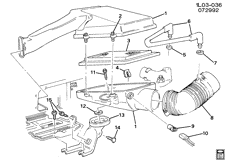 FUEL SYSTEM-EXHAUST-EMISSION SYSTEM Chevrolet Corsica 1993-1993 L AIR INTAKE SYSTEM-V6-3.1L (LH0/3.1T)