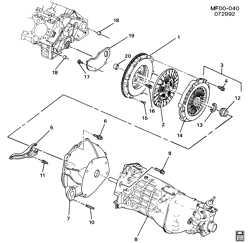 8-ЦИЛИНДРОВЫЙ ДВИГАТЕЛЬ Pontiac Firebird 1994-1997 F CLUTCH (MM6)