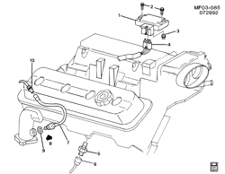 FUEL SYSTEM-EXHAUST-EMISSION SYSTEM Pontiac Firebird 1993-1993 F M.A.P. & OXYGEN SENSORS (LT1/5.7P)