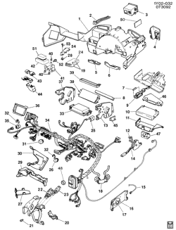 LÂMPADAS-ELÉTRICAS-IGNIÇÃO-GERADOR-MOTOR DE ARRANQUE Chevrolet Corvette 1993-1993 Y WIRING HARNESS/INSTRUMENT PANEL