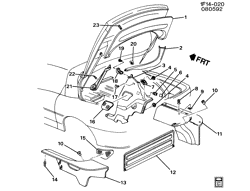 ОТДЕЛКА САЛОНА - ОТДЕЛКА ПЕРЕДН. СИДЕНЬЯ-РЕМНИ БЕЗОПАСНОСТИ Chevrolet Camaro 1993-2002 F87 TRIM/INTERIOR REAR
