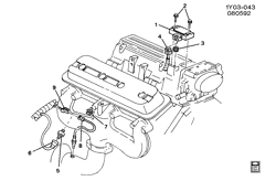 FUEL SYSTEM-EXHAUST-EMISSION SYSTEM Chevrolet Corvette 1992-1995 Y M.A.P. & OXYGEN SENSORS (LT1)