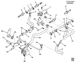 FUEL SYSTEM-EXHAUST-EMISSION SYSTEM Chevrolet Corvette 1992-1995 Y A.I.R. PUMP & RELATED PARTS (LT5)