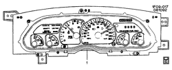 CONJUNTO DA CARROCERIA, CONDICIONADOR DE AR - ÁUDIO/ENTRETENIMENTO Chevrolet Camaro 1993-1995 F CLUSTER ASM/INSTRUMENT PANEL (ELECTROMECHANICAL)