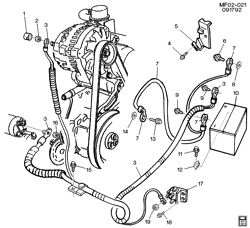 MOTOR DE ARRANQUE-GENERADOR-IGNICIÓN-SISTEMA ELÉCTRICO-LUCES Chevrolet Camaro 1992-1992 F BATTERY CABLES & MOUNTING (LH0)