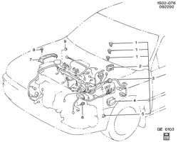 СТАРТЕР-ГЕНЕРАТОР-СИСТЕМА ЗАЖИГАНИЯ-ЭЛЕКТРООБОРУДОВАНИЕ-ЛАМПЫ Chevrolet Prizm 1993-1997 S WIRING HARNESS/ENGINE (1.6-6)(L01),(1.8-8)(LV6)