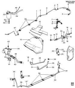 SISTEMA DE COMBUSTIBLE - ESCAPE - EMISIÓN EVAPORACIÓN Buick Century 1988-1988 A19-27 FUEL SUPPLY SYSTEM (LB6/2.8W)