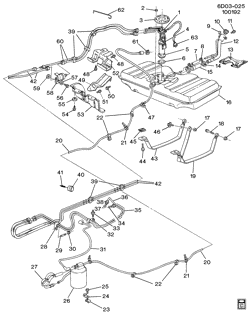 FUEL SYSTEM-EXHAUST-EMISSION SYSTEM Cadillac Fleetwood Brougham 1993-1994 D FUEL SUPPLY SYSTEM