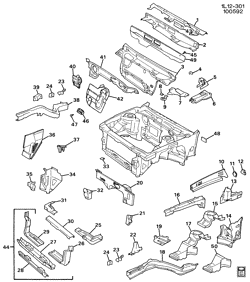 BODY MOLDINGS-SHEET METAL-REAR COMPARTMENT HARDWARE-ROOF HARDWARE Chevrolet Corsica 1987-1991 L SHEET METAL/BODY-ENGINE COMPARTMENT & DASH