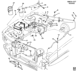 BODY MOUNTING-AIR CONDITIONING-AUDIO/ENTERTAINMENT Cadillac Eldorado 1993-1993 EK A/C REFRIGERATION SYSTEM (LD8/4.6Y,L37/4.6-9)