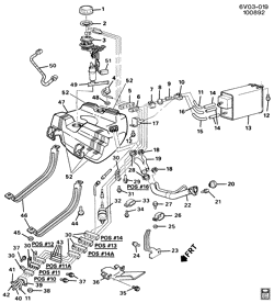 FUEL SYSTEM-EXHAUST-EMISSION SYSTEM Cadillac Allante 1993-1993 V FUEL SUPPLY SYSTEM