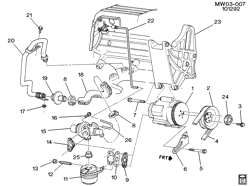 FUEL SYSTEM-EXHAUST-EMISSION SYSTEM Pontiac Grand Prix 1990-1990 W A.I.R. PUMP & RELATED PARTS (LH0/3.1T)