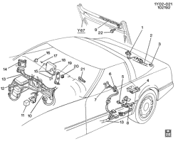 LÂMPADAS-ELÉTRICAS-IGNIÇÃO-GERADOR-MOTOR DE ARRANQUE Chevrolet Corvette 1990-1990 Y ALARM SYSTEM/ANTI THEFT
