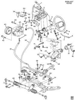 ПЕРЕДН. ПОДВЕКА, УПРАВЛ. Buick Lesabre 1992-1993 H STEERING SYSTEM & RELATED PARTS