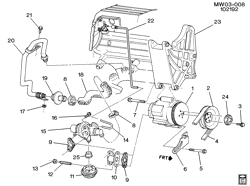 FUEL SYSTEM-EXHAUST-EMISSION SYSTEM Pontiac Grand Prix 1993-1993 W A.I.R. PUMP & RELATED PARTS (LH0/3.1T)