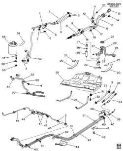 FUEL SYSTEM-EXHAUST-EMISSION SYSTEM Cadillac Fleetwood Sixty Special 1988-1989 C FUEL SUPPLY SYSTEM-V8 4.5L (4.5-5)(LR6)