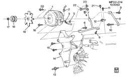 STARTER-GENERATOR-IGNITION-ELECTRICAL-LAMPS Pontiac Firebird 1993-1995 F GENERATOR MOUNTING (L32/3.4S)