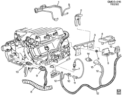 FUEL SYSTEM-EXHAUST-EMISSION SYSTEM Chevrolet Corsica 1993-1993 L M.A.P. & OXYGEN SENSORS (LH0/3.1T)
