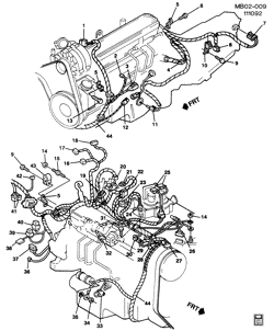 LÂMPADAS-ELÉTRICAS-IGNIÇÃO-GERADOR-MOTOR DE ARRANQUE Chevrolet Caprice 1991-1993 B WIRING HARNESS/ENGINE (L03,L05)