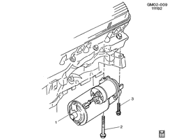 STARTER-GENERATOR-IGNITION-ELECTRICAL-LAMPS Pontiac Bonneville 1992-1999 H STARTER MOTOR MOUNTING-V6 3.8-1(L67)