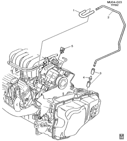 6-СКОРОСТНАЯ МЕХАНИЧЕСКАЯ КОРОБКА ПЕРЕДАЧ Chevrolet Lumina APV 1993-1995 U MODULATOR PIPE/AUTOMATIC TRANSMISSION (M13)