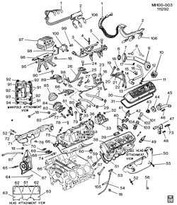 MOTEUR 6 CYLINDRES Buick Lesabre 1986-1986 H ENGINE ASM-3.0L V6 PART 2 (LN7/3.0L)