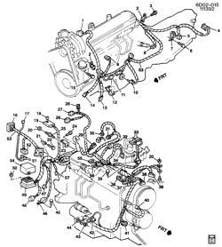 LÂMPADAS-ELÉTRICAS-IGNIÇÃO-GERADOR-MOTOR DE ARRANQUE Cadillac Fleetwood Brougham 1993-1993 D WIRING HARNESS/ENGINE (L05)