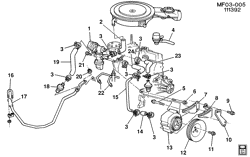FUEL SYSTEM-EXHAUST-EMISSION SYSTEM Chevrolet Camaro 1982-1984 F A.I.R. PUMP & RELATED PARTS-V6 (LC1/2.8-1)