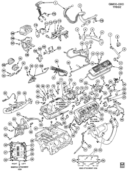 MOTOR 4 CILINDROS Buick Century 1987-1988 A ENGINE ASM-3.8L V6 PART 2 (LG3/3.8-3)