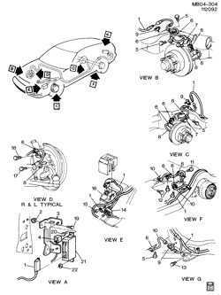 AUTOMATIC TRANSMISSION Buick Hearse/Limousine 1991-1991 B BRAKE SYSTEM/ANTILOCK ELECTRICAL