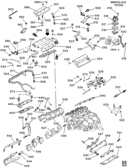 4-CYLINDER ENGINE Chevrolet Lumina 1991-1992 W ENGINE ASM-3.4L V6 PART 5 MANIFOLDS AND FUEL RELATED PARTS (LQ1/3.4X)