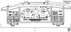 BODY MOUNTING-AIR CONDITIONING-AUDIO/ENTERTAINMENT Cadillac Eldorado 1992-1993 EK CLUSTER ASM/INSTRUMENT PANEL (UY9)