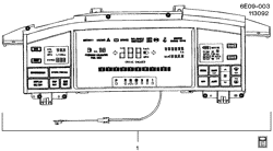 BODY MOUNTING-AIR CONDITIONING-AUDIO/ENTERTAINMENT Cadillac Seville 1992-1993 EK CLUSTER ASM/INSTRUMENT PANEL (U02)