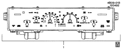 BODY MOUNTING-AIR CONDITIONING-AUDIO/ENTERTAINMENT Buick Hearse/Limousine 1992-1993 B CLUSTER ASM/INSTRUMENT PANEL (ELECTROMECHANICAL)(UB3)
