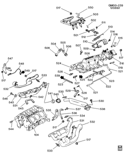 MOTOR 4 CILINDROS Buick Century 1992-1993 A ENGINE ASM-3.3L V6 PART 5 MANIFOLDS & FUEL RELATED PARTS (LG7/3.3N)
