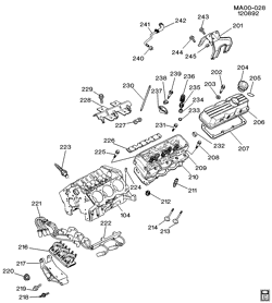 MOTOR 6 CILINDROS Buick Century 1992-1992 A ENGINE ASM-3.3L V6 PART 2 CYLINDER HEAD & RELATED PARTS (LG7/3.3N)