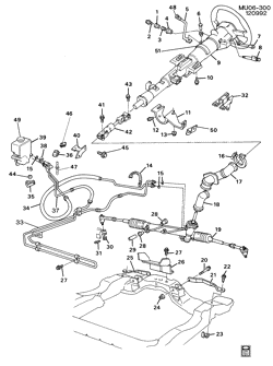 FRONT SUSPENSION-STEERING Pontiac Trans Sport 1991-1995 U STEERING SYSTEM & RELATED PARTS (LG6/3.1D)