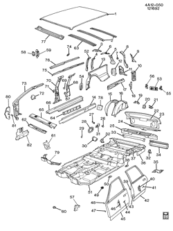BODY MOLDINGS-SHEET METAL-REAR COMPARTMENT HARDWARE-ROOF HARDWARE Buick Century 1993-1996 A35 SHEET METAL/BODY/REAR COMPARTMENT AND UNDERBODY