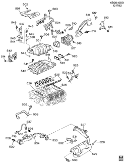 MOTEUR 6 CYLINDRES Buick Reatta 1993-1993 E ENGINE ASM-3.8L V6 PART 5 MANIFOLDS & FUEL RELATED PARTS (L27/3.8L)
